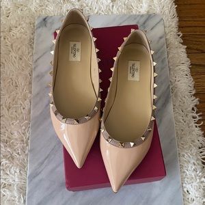 Valentino Nude RockStudded Flat